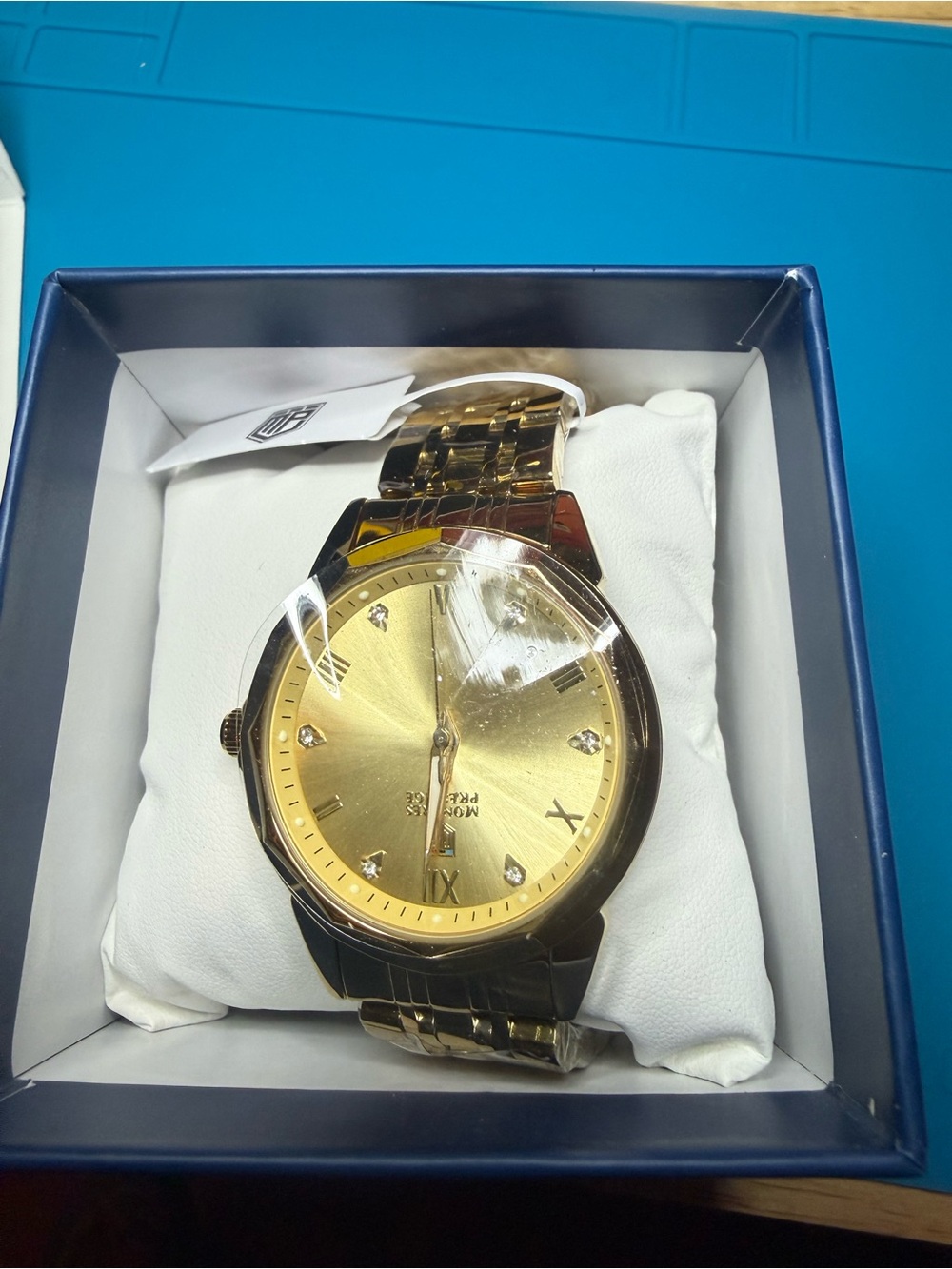 Invicta Gold Tone Men's Dress Watch with Crystal Accents